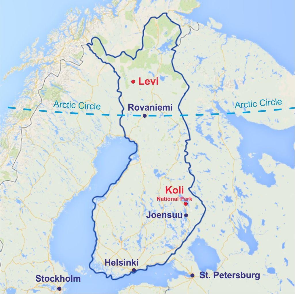 rovaniemi térkép Finnország