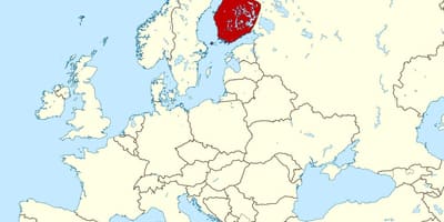 A világ térképe Finnország