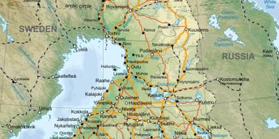 Finnország a világ térkép