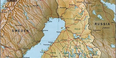 Térkép Finnország topográfiai