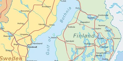 Finnország vonat térkép