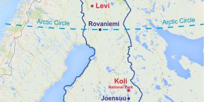 Finnország levi térkép