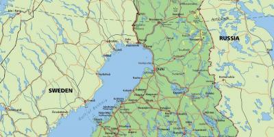 Térkép északi-sarkkör Finnország