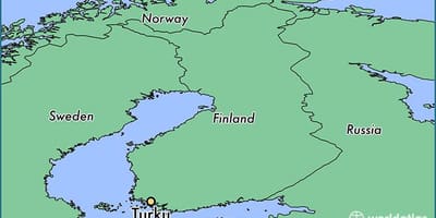 Térkép, turku, Finnország